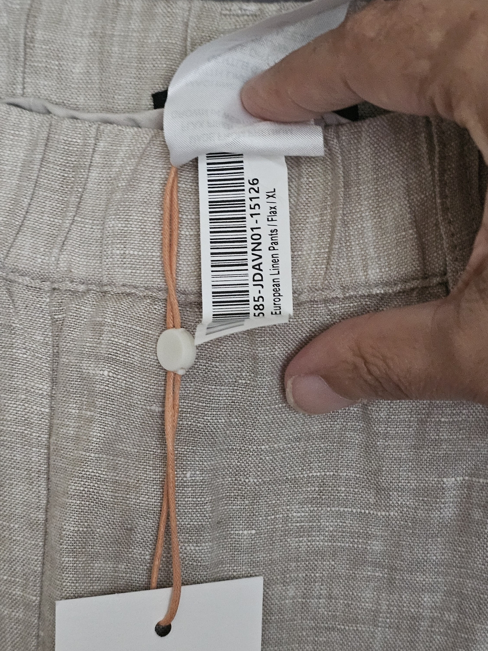 Quince Men's Light Beige Linen-Blend Chinos NWT - Picture 2 of 10